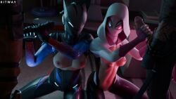 2boys 2girls big_penis breasts breasts_out clothed clothed_male clothing exposed_breasts exposed_pussy female fortnite fully_clothed fully_clothed_male gwen_stacy handjob huge_cock kitway looking_at_each_other lucien_west lynx_(fortnite) male marvel marvel_comics mask masked masked_female mostly_clothed mostly_clothed_female multiple_boys multiple_girls penis penis_out pussy ripped_clothing spider-gwen spider-man:_into_the_spider-verse spider-man_(series) spitfire_(fortnite) two_hands_handjob