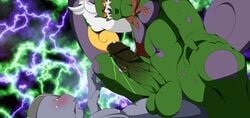 anal blush cum gay huge_cock machoke male penis pokemon pokemon_(species) sex tornadus yaoi