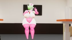 3d electric_ryu female gardevoir nurse vrchat vrchat_avatar