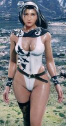 1girls big_breasts cleavage female female_only jun_kazama kazama_jun looking_at_viewer milf mod narrow_waist navel omegaxsmash pov sideboob skindentation tekken tekken_8 thick_thighs walking wide_hips