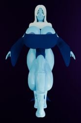 1futa 3d blue_body blue_diamond_(steven_universe) clothed futa_only futanari horsecock huge_balls huge_breasts huge_cock steven_universe