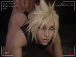 2boys 3d blender blenderdude blonde_hair cloud_strife doggy_style femboy final_fantasy gay imminent_sex interrogation looking_at_viewer tagme yaoi