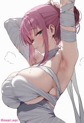 1girls _female adult adult_female anime_milf arm_above_head arm_up armpit armpit_crease armpit_focus armpit_peek armpits arms_above_head arms_up bandaged_arm bandaged_breasts bandaged_chest bare_armpits bare_chest bare_skin blue_eyes blue_eyes_female blush blush_face blush_lines blushed_face blushing_at_viewer blushing_face blushing_female breasts bust_cup busty busty_female busty_girl busty_milf cleavage curvy_milf dot_nose elbows embarrassed embarrassed_exposed_female embarrassed_female exposed_armpits exposed_arms exposed_chest exposed_skin eyebrows_visible_through_hair fair_skin female female_focus female_only gotou_michiyo hair_between_eyes hairless_armpits half-closed_eyes halloween hand_above_head hand_up hands_above_head hands_up high_resolution highres horny horny_expression horny_eyes horny_face horny_milf hot_milf large_breasts lean_body lean_figure light-skined_female light-skinned light-skinned_female light_skin light_skin_female light_skinned light_skinned_female lips long_hair looking_at_viewer looking_sideways looking_to_the_side mature mature_female midriff milf narrow_waist owari_wan parted_lips pink_eyebrows pink_hair pink_hair_female profile sexy_armpits shaved_armpits sideboob simple_background slender_body slender_waist slim_girl slim_waist smooth_armpits smooth_skin solo standing sweat sweatdrop sweating sweaty sweaty_armpit sweaty_armpits sweaty_arms sweaty_body sweaty_breasts sweaty_face thin_waist underboob upper_body wet wet_armpit wet_armpits wet_arms wet_body wet_breasts wet_face white_background young_milf young_woman_and_milf