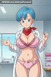 ai_generated aindroidparanoid ass big_ass big_breasts big_butt blue_eyes blue_hair bulma_briefs busty cameltoe cleavage curvy cute dragon_ball dragon_ball_super dragon_ball_z fat_ass female female_only hips huge_ass huge_breasts indoors labcoat laboratory large_ass large_breasts legs lingerie narrow_waist short_hair slim_waist stable_diffusion thick_ass thick_thighs voluptuous waist wide_hips