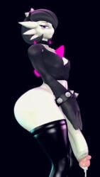 2025 3d black_hair borrowed_character bottom_heavy bottomless clothed clothing erection femboy futa_focus gardevoir huge_ass huge_cock humanoid humanoid_penis hung_femboy hung_trap male male_only nero_(champchidi) partially_clothed penis pokemon pokemon_(species) sfm small_breasts solo standing theboobedone thick_thighs wide_hips