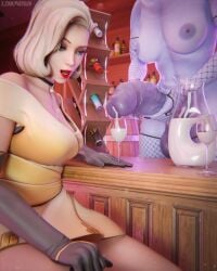 3d 3d_(artwork) amelie_lacroix angela_ziegler big_ass big_balls big_butt big_penis blender bottle cafe clothed clothed_female_nude_futanari clothing cum cum_drip cumshot dickgirl fishnet fishnets food food_play funny futa_with_female futanari large_ass large_penis light-skinned_female light_skin mercy nyl_widowmaker overwatch overwatch_2 piroguh purple_body restaurant widowmaker wine wine_bottle wine_glass