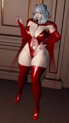 bunnysuit etirue looking_at_viewer radranger thigh_highs vampire vampire_mansion