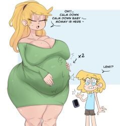 alternate_version_available big_ass clothed hastur leni_loud lori_loud nickelodeon pregnant the_loud_house thekaos23 thick_thighs viacom