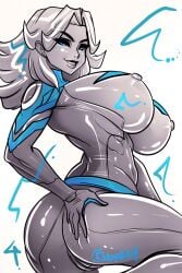 1girls ass big_ass big_breasts blue_eyes breasts eirhjien fantastic_four female female_only huge_ass huge_breasts invisible_woman invisible_woman_(marvel_rivals) large_ass large_breasts marvel marvel_rivals milf sue_storm