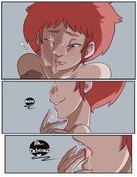 1boy 1girls aelita_schaeffer after_blowjob after_cumshot after_fellatio black_eyes cock cock_out code_lyoko comic comic_page cum cum_in_mouth cum_on_eye cum_on_face cum_on_fingers cum_on_mouth cum_on_nose eating_cum exposed_cock exposed_penis exposed_shoulders female fingers fingers_in_mouth inuyuru licking_cum male male/female mouth not_ai_generated nude nude_female nude_male nudity penis penis_out pink_hair pink_hair_female shoulders straight tasting_cum tongue tongue_out ulrich_stern visible_penis