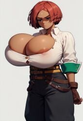 ai_generated big_breasts bursting_breasts gigantic_breasts giovanna_(guilty_gear) guilty_gear guilty_gear_strive gvukub huge_breasts hyper_breasts