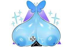 2024 2d 2d_(artwork) antennae_(anatomy) areola arthropod big_breasts blue_antennae blue_areola blue_body blue_nipples blue_wings bluesky_(social_media) bluesky_butterfly bodily_fluids breasts crush duo female flying freshlysqueezed huge_breasts humor hyper hyper_breasts insect_wings insects lepidopteran_wings motion_lines nipples pictographics puffy_areola puffy_nipples sagging_breasts skull_and_crossbones skull_symbol sparkles sweat sweatdrop sweaty_breasts twitter wings