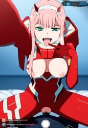 ai_generated big_breasts darling_in_the_franxx female green_eyes horns juanpiamvs long_hair patreon patreon_username pink_hair red_eyeliner subscribestar subscribestar_username watermark zero_two_(darling_in_the_franxx)