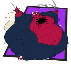 batspid2 bbw big_breasts breasts female furry huge_breasts overweight spider-man_(cosplay) thick_thighs wide_hips