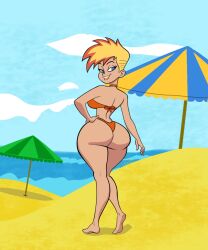 alternate_version_available artist_request beach big_ass big_breasts bikini blonde_hair blue_eyes cartoon_network female genderswap genderswap_(mtf) jenny_test johnny_test johnny_test_(series) kids_wb large_ass large_breasts public rule_63 teletoon thick_thighs warner_bros warner_brothers wide_hips wildbrain