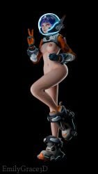 big_ass big_breasts boobs_out breasts breasts breasts_out emilygrace3d juno juno_(overwatch) legs legs_apart legs_up nipple_slip nipples overwatch overwatch_2 pose posing spacesuit