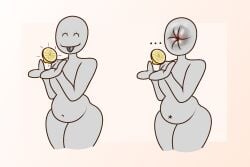 anus asshole before_and_after chubby gray_body lemon poshmoon puckered_anus simple_background thick_thighs